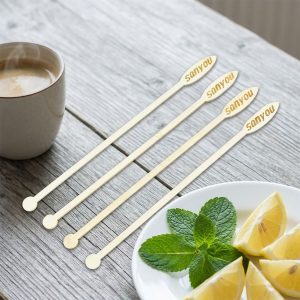 Eco-Friendly Biodegradable Bamboo Tea Sticks for Coffee & Tea Use in Home Kitchen