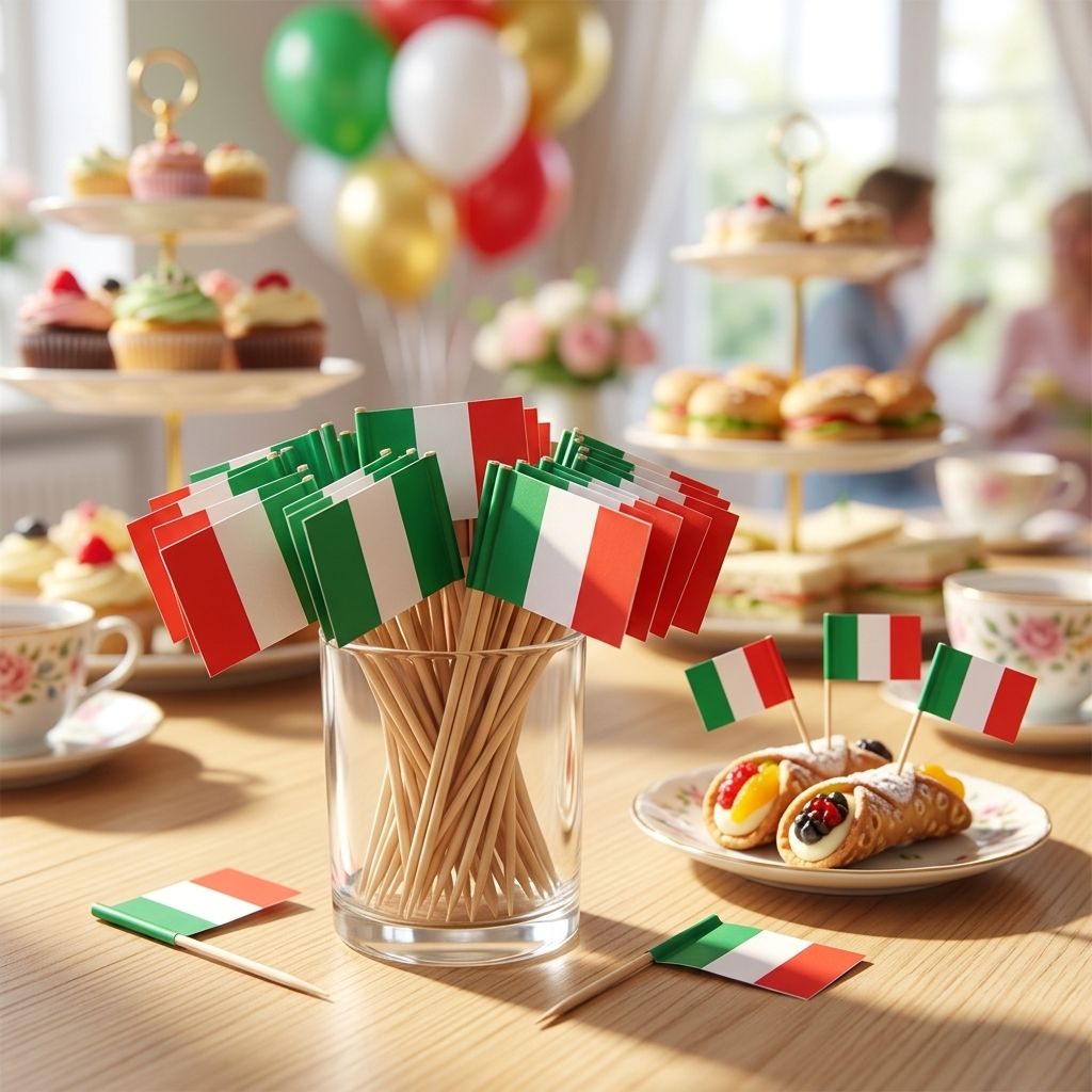 High Quality Disposable Food Grade Bamboo Burger Toothpick Flags Custom Size Printing San You Brand National Decoration - Image 4