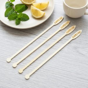Eco-Friendly Biodegradable Bamboo Tea Sticks for Coffee & Tea Use in Home Kitchen