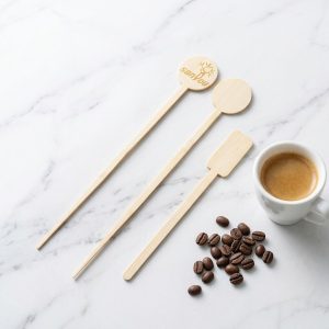 Biodegradable Disposable Individually Wrapped Bamboo Tea Sticks