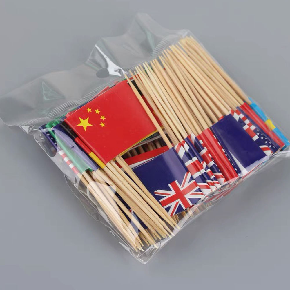 Eco-Friendly Custom Disposable Bamboo Toothpick Flags for Restaurants Burger Sandwich Fruit Cake Cocktail Party Decorations - Image 7