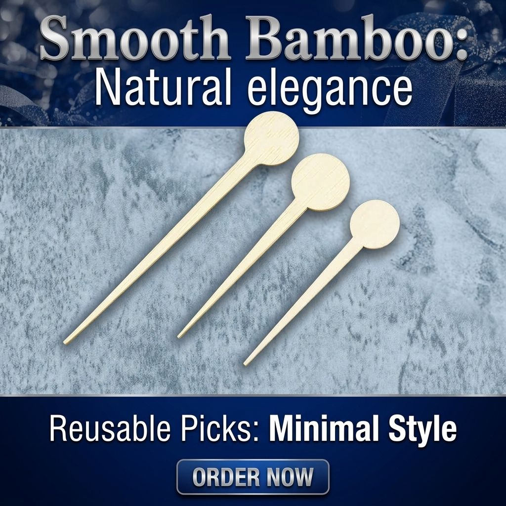 OEM Custom Printing Logo Disposable Party Picks Disc Top Bamboo Skewer 120mm Burger Picks - Image 5
