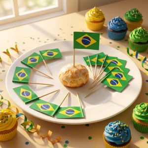 Eco-Friendly Custom Disposable Bamboo Toothpick Flags for Restaurants Burger Sandwich Fruit Cake Cocktail Party Decorations