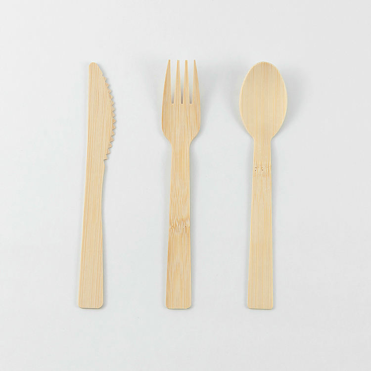 100% Bamboo Cutlery Set Includes Knife Fork Spoon - Portable Utensils for Kitchen Outdoor Camping - Image 5