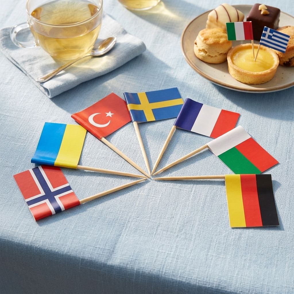Eco-Friendly Custom Disposable Bamboo Toothpick Flags for Restaurants Burger Sandwich Fruit Cake Cocktail Party Decorations - Image 3