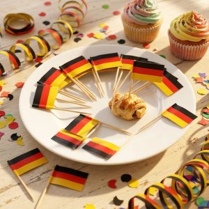 Custom Printed France Flag Disposable Bamboo Toothpicks for Restaurants Hotels & Parties