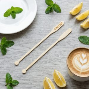 Hot Selling San You DZ25-08 Environmental Friendly Disposable Tea Stick with Customized Logo Stir Bamboo Coffee Stirrer One Time