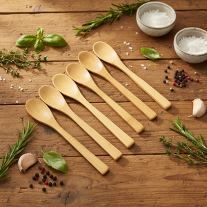 100% Natural Bamboo Wooden Disposable Cutlery 17cm Set Eco-Friendly Plastic Alternative for Parties Weddings Picnics