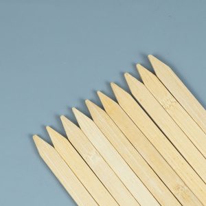 ECO Friendly Natural Bamboo Flat Long BBQ Kebab Skewers Satay Outdoor Kitchen Skewer Stringer Grill Cleaning Tool